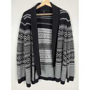 Talbots Sweater Duster Cardigan Southwestern Aztec Wool Blend‎ Sweater Cowgirl